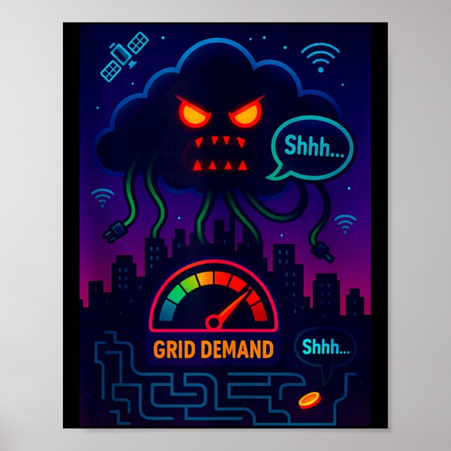 Funny Crypto Energy Environmental Satire Gift Tank Poster (Vorne)
