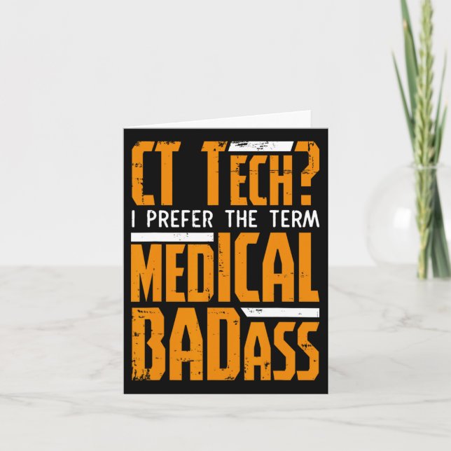 Funny Ct Tech Radiology Ct Cat Scan - Medical Bad Karte (Vorderseite)
