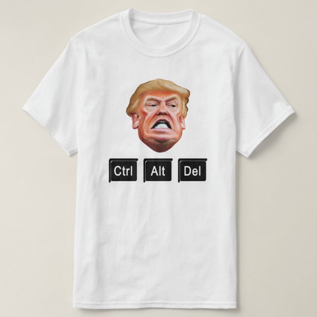 Funny CTRL ALT DEL impeach Trump - Anti Trump T-Shirt (Design vorne)