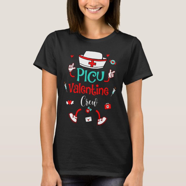 Funny Cu Valentines Day Nurse Crew Family Group  T-Shirt (Vorderseite)