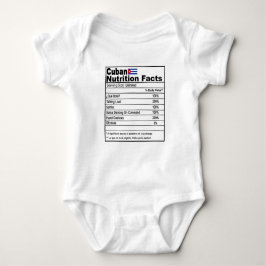 Funny Cuban Nutrition Fact Baby Onsie Strampler