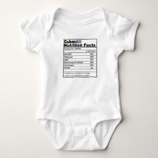 Funny Cuban Nutrition Fact Baby Onsie Strampler