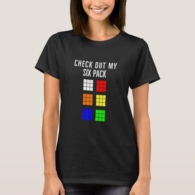 Funny Cuber Speed Cubing Karo aus meinem Sixpack M T-Shirt (Vorderseite)