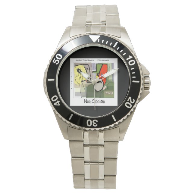 Funny Cubist Castro Armbanduhr (Vorderseite)
