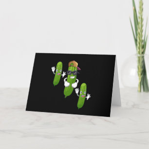 Funny Cucumber Pickle Dancing Food Karte