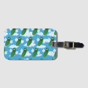 Funny Cucumber Pickles Fantasy Spaß Emojis Gepäckanhänger