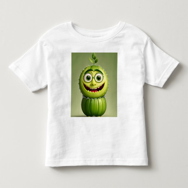 Funny cucumper Charakter Kleinkind T-shirt (Vorderseite)