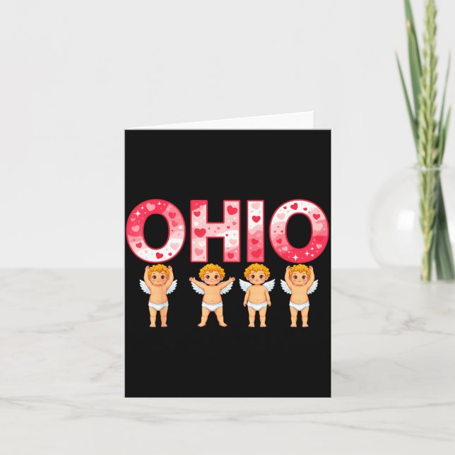 Funny Cud Ohio Midwestern Party O-h-i-o In Valenti Karte (Vorderseite)