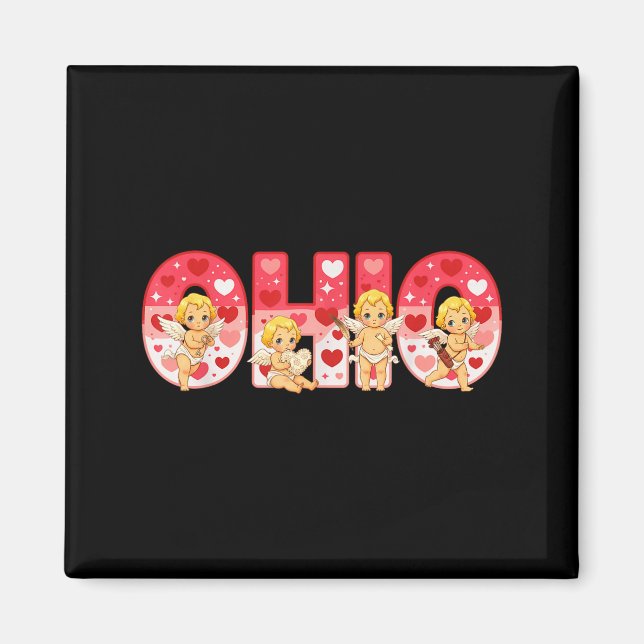 Funny Cud Ohio Midwestern Party O-h-i-o In Valenti Magnet (Vorne)