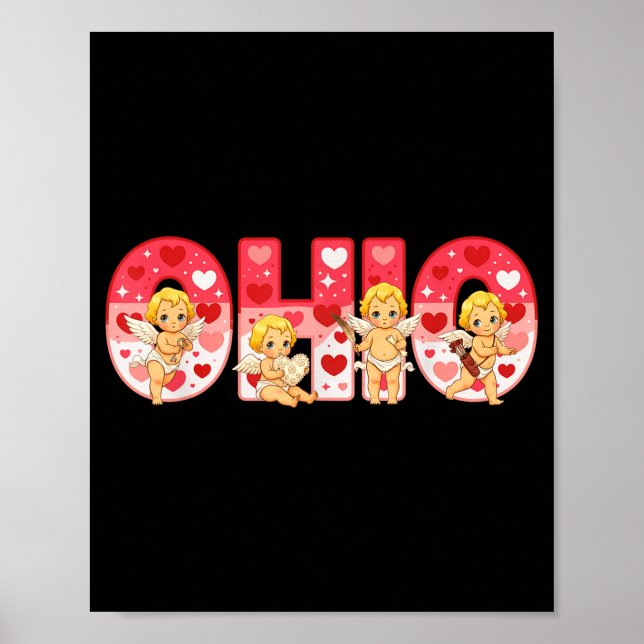 Funny Cud Ohio Midwestern Party O-h-i-o In Valenti Poster (Vorne)