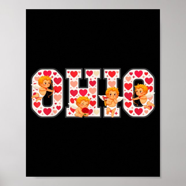 Funny Cud Ohio Midwestern Party O-h-i-o In Valenti Poster (Vorne)