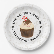 Funny Cupcake Paper Plate
