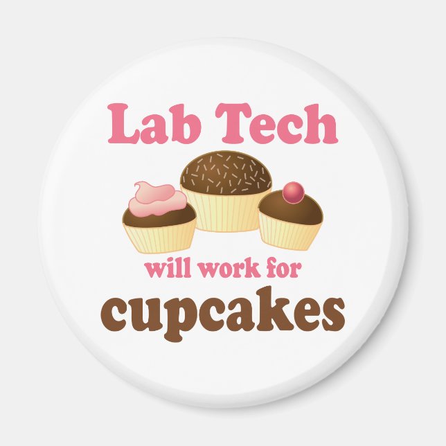 Funny Cupcakes Design Labrador Tech Magnet (Vorne)