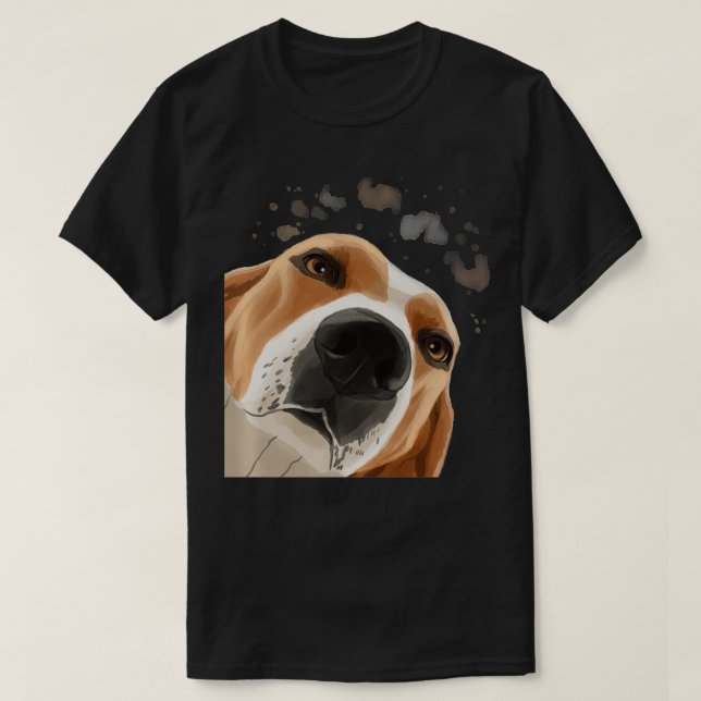 Funny Curious Dog Treeing Walker Coonhound Pullove T-Shirt (Design vorne)
