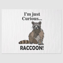 Funny Curious Raccoon Seidenpapier