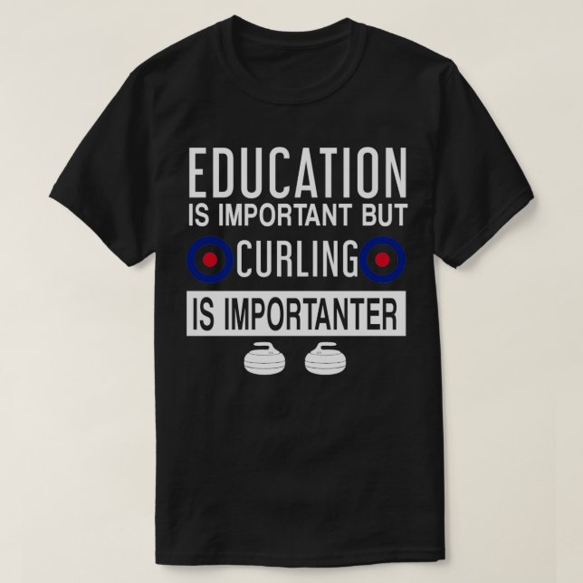 Funny Curling Design Geschenk T-Shirt (Design vorne)