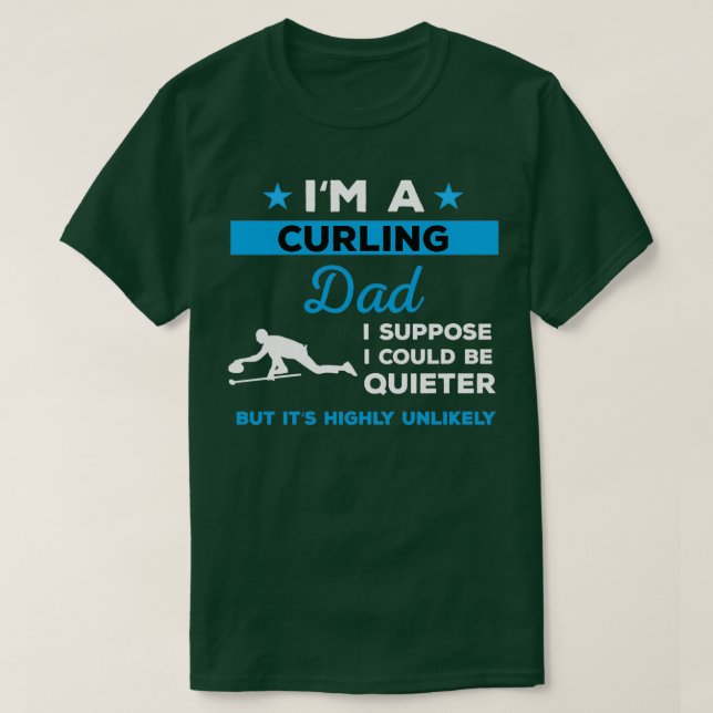 Funny Curling Vater Gift T-Shirt (Design vorne)