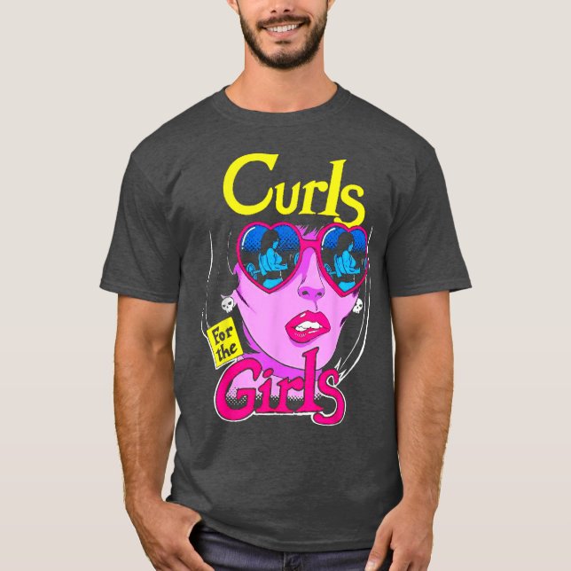 Funny Curls For Girls Gym Weightlifting Bodybuildi T-Shirt (Vorderseite)