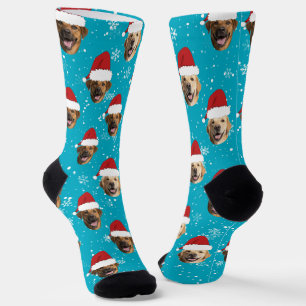 Funny Custom 3 Hund sieht Weihnachten Weihnachtsma Socken