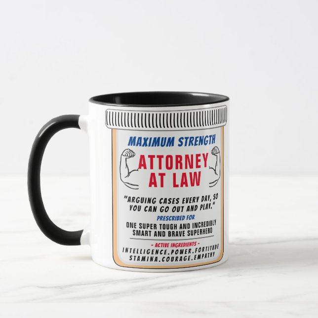 Funny Custom Attorney Gift Tasse (Links)