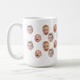 Funny Custom Baby Face Foto Face 3 Fotos Kaffeetasse