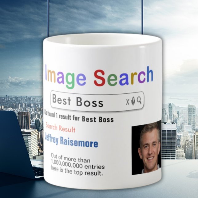 Funny Custom Best Boss Search Geschenkidee Tasse (Von Creator hochgeladen)