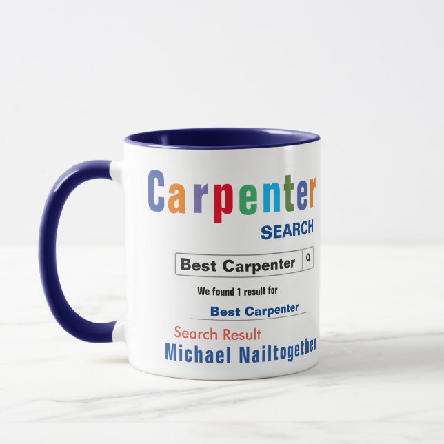 Funny Custom Best Carpenter Tasse (Links)