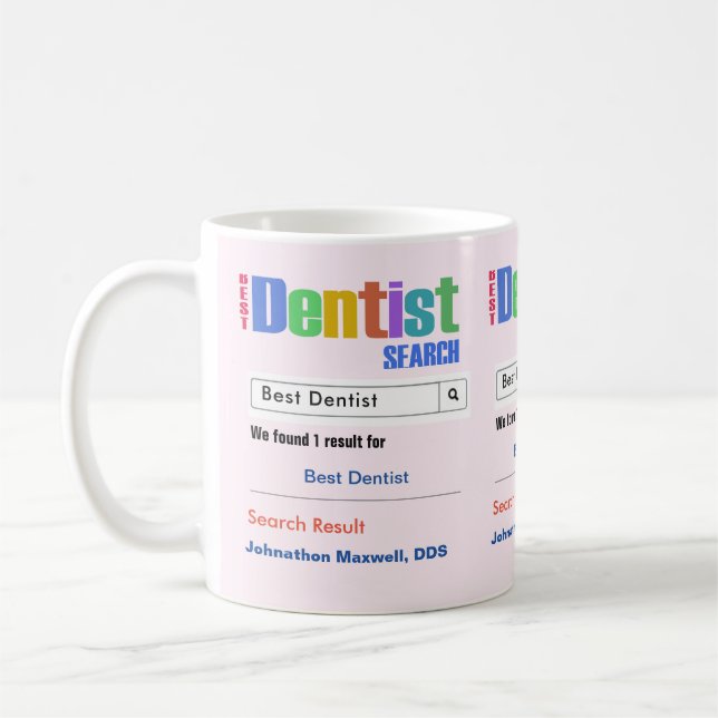 Funny Custom Best Dentist Geschenk Kaffeetasse (Links)