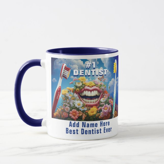 Funny Custom Best Dentist Geschenk Tasse (Links)