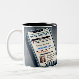 Funny Custom Best Dentist Geschenk Zweifarbige Tasse