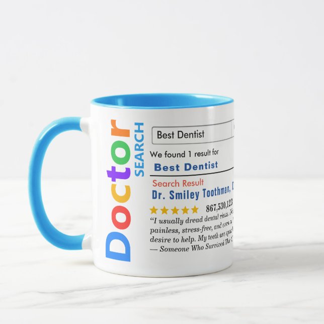 Funny Custom Best Dentist Tasse (Links)