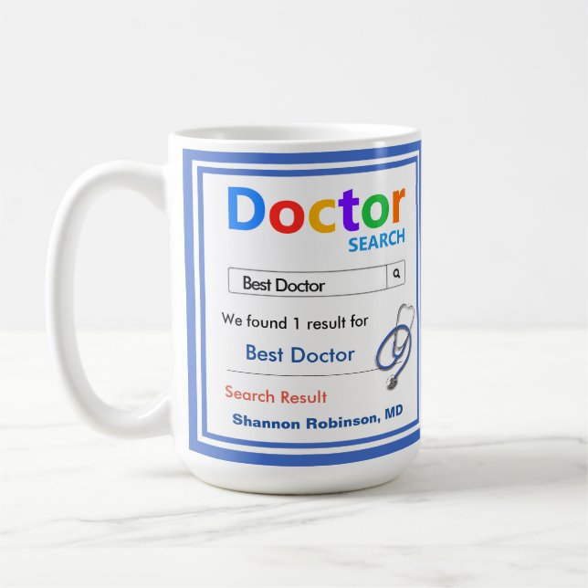 Funny Custom Best Doctor Geschenk Kaffeetasse (Links)