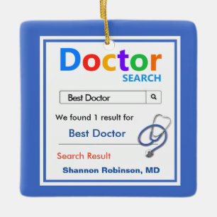 Funny Custom Best Doctor-Geschenk  Keramikornament