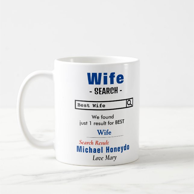 Funny Custom Best Ehefrau Tasse (Links)