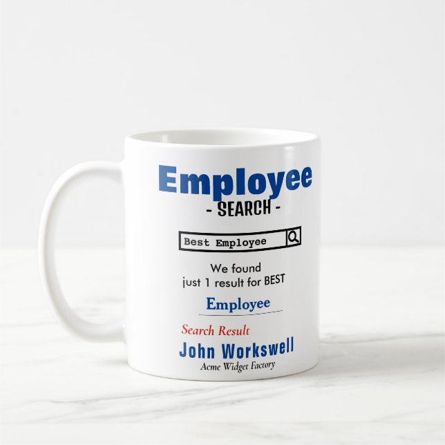 Funny Custom Best Employee Tasse (Links)