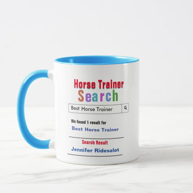 Funny Custom Best Horse Trainer Geschenk Tasse (Links)