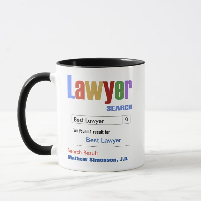 Funny Custom Best Lawyer Geschenk Tasse (Links)