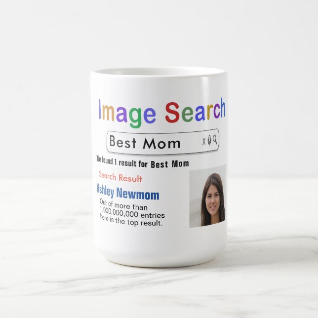 Funny Custom Best Mama Search Geschenk Tasse (Mittel)