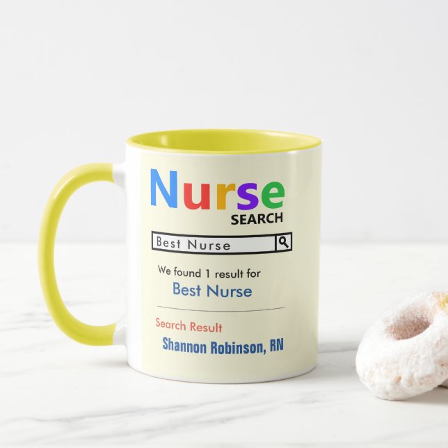 Funny Custom Best Nurse Geschenk Tasse (Mit Donut)