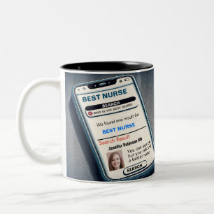 Funny Custom Best Nurse Geschenk Zweifarbige Tasse