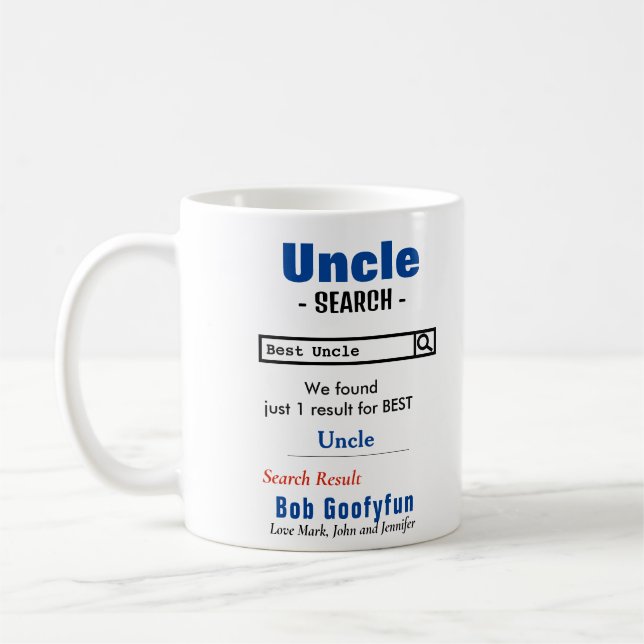 Funny Custom Best Onkel Tasse (Links)