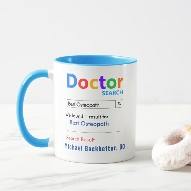 Funny Custom Best Osteopath Tasse (Mit Donut)