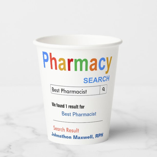 Funny Custom Best Pharmaceuticals Geschenk Pappbecher (Vorderseite)