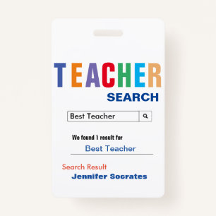 Funny Custom Best Teacher Geschenk Ausweis