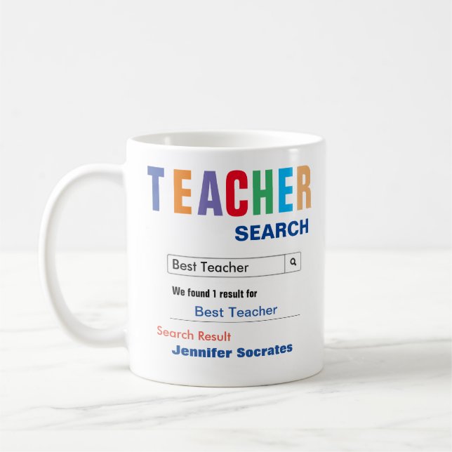 Funny Custom Best Teacher Geschenk Kaffeetasse (Links)