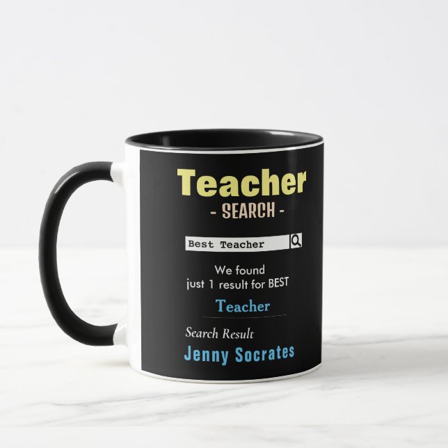 Funny Custom Best Teacher Tasse (Links)