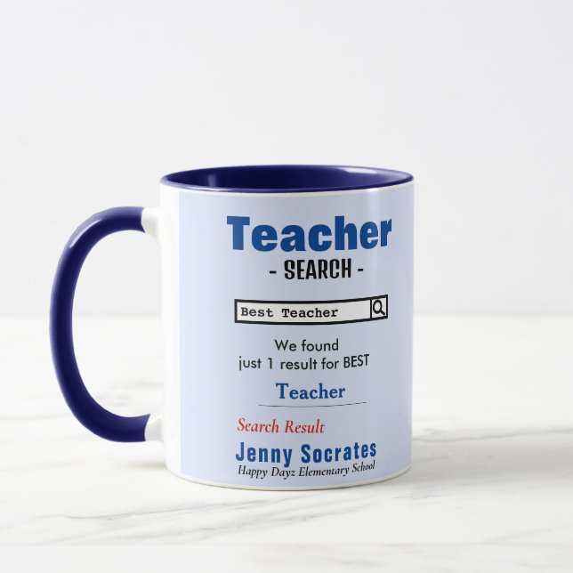 Funny Custom Best Teacher Tasse (Links)