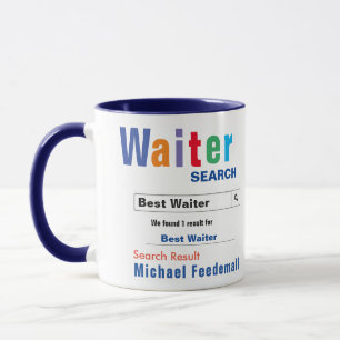 Funny Custom Best Waiter Tasse