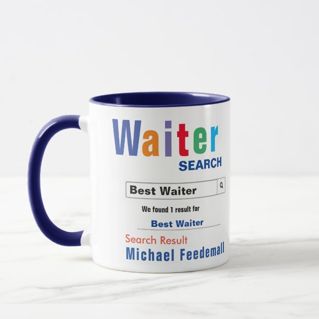 Funny Custom Best Waiter Tasse (Links)