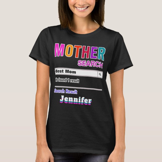 Funny Custom Bestes Mama Geschenk T-Shirt (Vorderseite)
